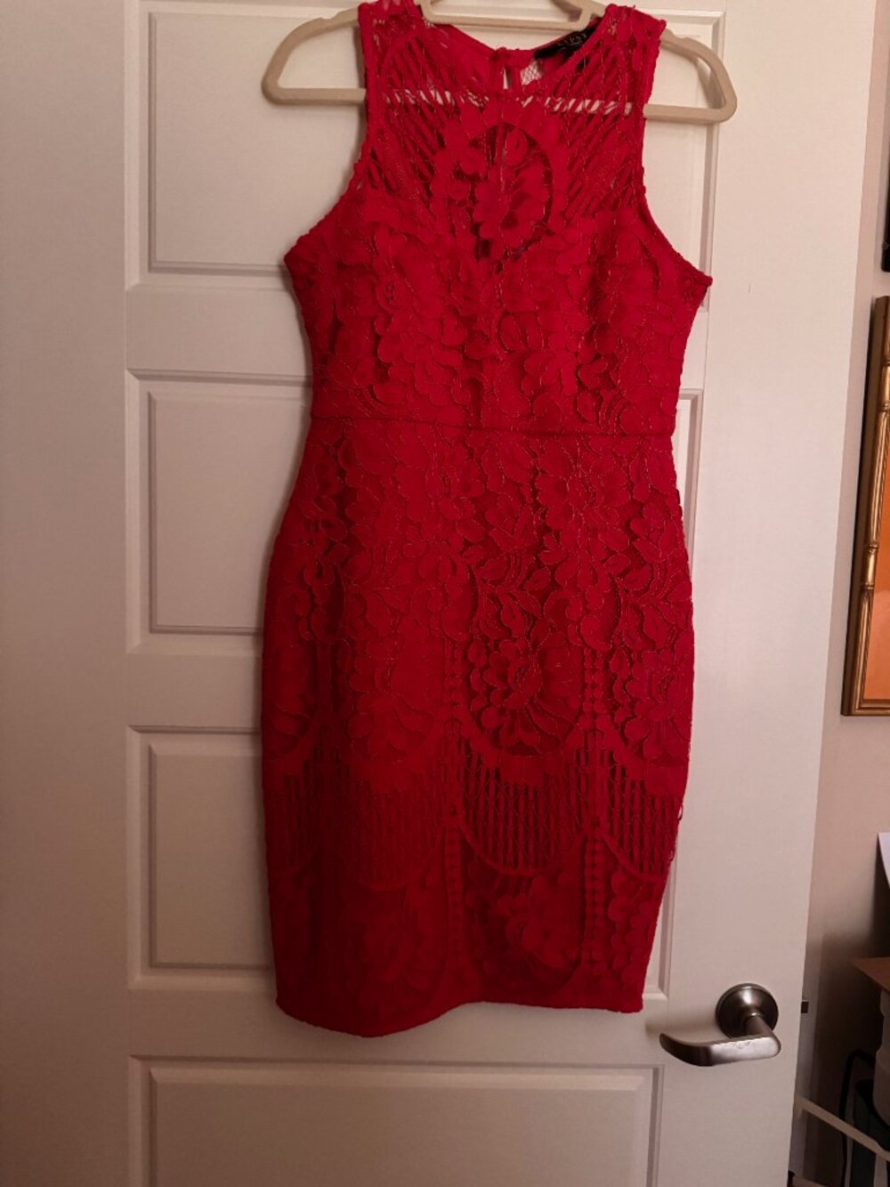 LIPSY LONDON Lace dress, Color: CORAL, Size: 8, Pre-owned